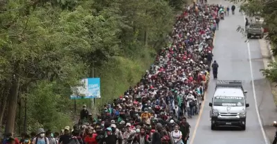 Sale de Chiapas nueva caravana migrante piden a Dios los proteja