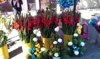 Venta de flores en panteones de Hermosillo