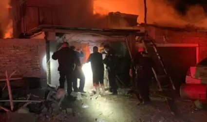 Incendio de vivienda en San Luis Río Colorado