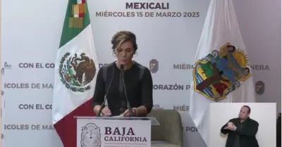 Gobernadora de Baja California, Marina del Pilar Ávila Olmeda, en Mexicali