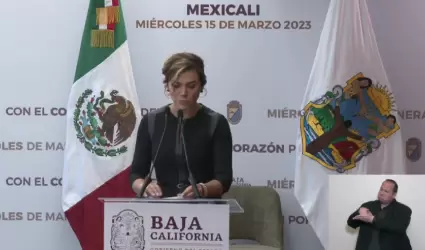 Gobernadora de Baja California, Marina del Pilar vila Olmeda, en Mexicali