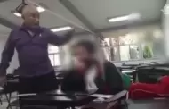 VIDEO: Captan a profesor retando a golpes a un alumno