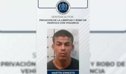 Sentenciado por secuestro y robo de vehículo