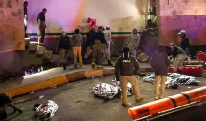 Incendio en albergue del INM en Ciudad Juárez