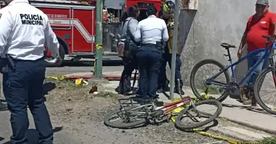 Vehículo de carga impacta a ciclista en la colonia Luis Encinas