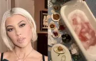 Kourtney Kardashian es criticada por comer en el baño