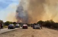 Detienen trfico vehicular en la carretera Hermosillo-Mazatn por incendio