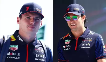 Max Verstappen y "Checo" Pérez, pilotos de Red Bull