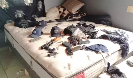 Realizaron el�aseguramiento de posible droga, armamento y un inmueble en el esta