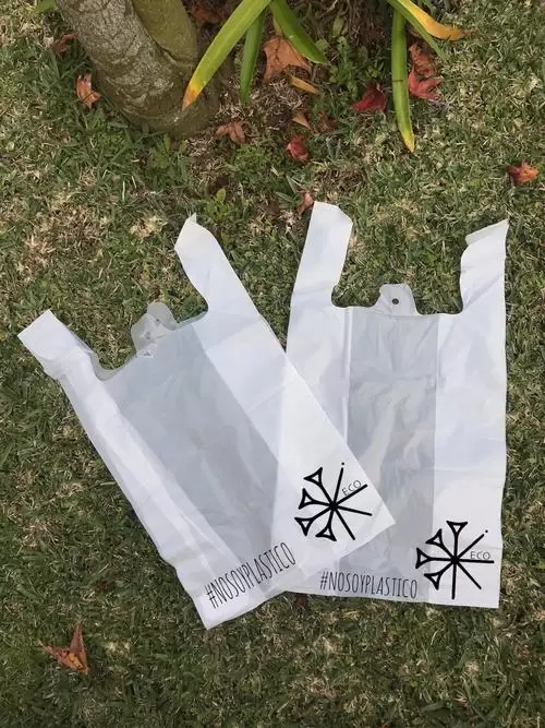 La empresa de "Gaby" ofreca bolsas desechables biodegradables.