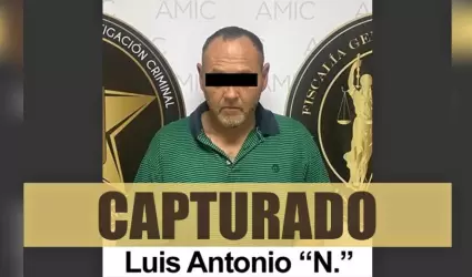 Ejecutan orden de aprehensión en contra de Luis Antonio "N.", alias "El Gringo",