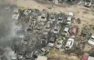 Incendio consume centenas de veh�culos en la salida norte de Hermosillo