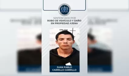 Sujeto detenido por robo de veh�culo y da�o en propiedad ajena