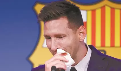 Messi se despide entre lgrimas del Barcelona