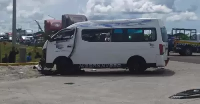 Mujer que capt� el momento en que fue arrollada por una combi