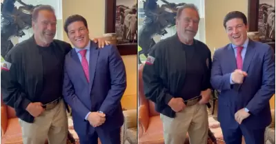 Arnold Schwarzenegger y Samuel Garc�a en Los �ngeles