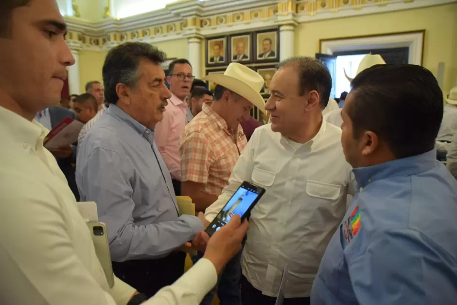 Javier Lamarque Cano y el gobernador Alfonso Durazo