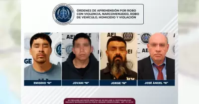 Sujetos con �rdenes de aprehensi�n por diversos delitos