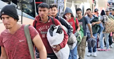 Migrantes en frontera sur de México