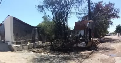 El incendio se registr en las calles Facundo Bernal y Sahuaro