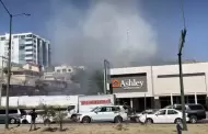 Derivado de un choque, se registra incendio en mueblera del bulevar Morelos