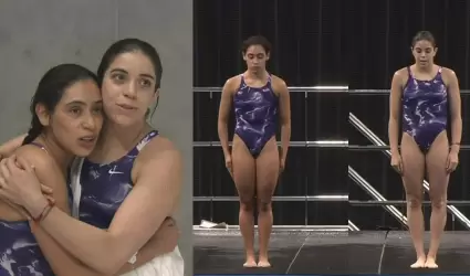 Medallistas ol�mpicas Alejandra Orozco Loza y Gabriela Ag�ndez Garc�a en Copa de