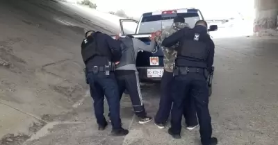 Despliega policía municipal operativo en la canalización del Río Tijuana