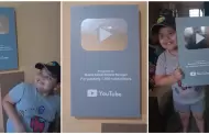 Papá crea placa de YouTube para su hijo y se lleva los aplausos en redes sociales