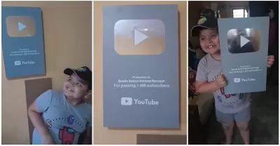 Pap crea placa de YouTube para su hijo