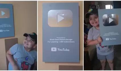 Papá crea placa de YouTube para su hijo