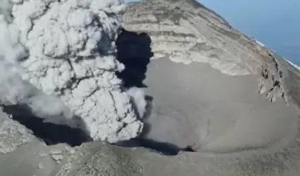 Dron de la Marina capta el corazón del volcán Popocatépetl