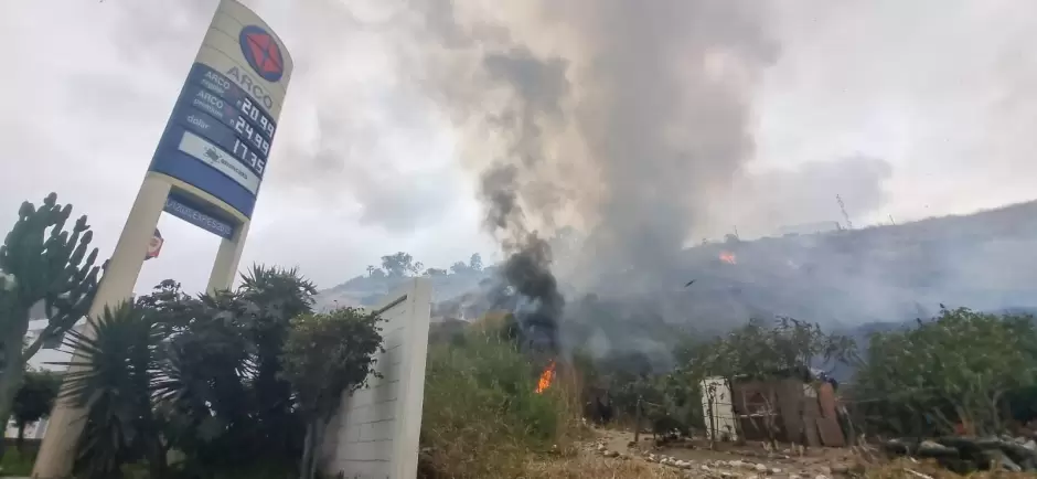 Incendio de pastizal