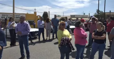 Integrantes del Sindicato Minero de la Seccin 65 de Cananea bloquean el tramo C