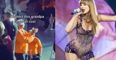 Taylor Swift puso a bailar a un abuelito durante un concierto.