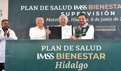 Andrés Manuel López Obrador en Metztitlán, Hidalgo.