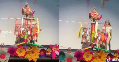 Bebés recrean tradición de Voladores de Papantla