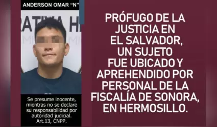 Integrante de Mara Salvatrucha detenido en Hermosillo