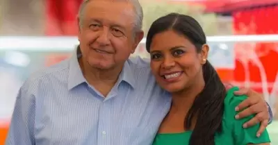 Presidente Andrs Manuel Lpez Obrador y Alcaldesa de Tijuana, Montserrat Caball