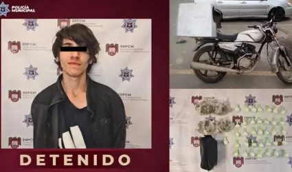 Joven detenido con cristal y moto robada