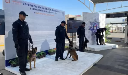 Bienvenida a nuevos agentes caninos en la Polica Municipal de Hermosillo