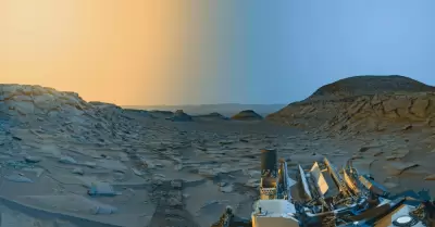 Atardecer en Marte captado por el explorador Curiosity