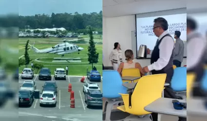 Llegan al Tec de Monterrey en helic�ptero