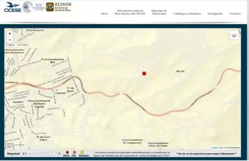 Mapa del movimiento s�smico
