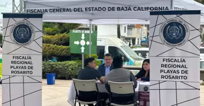 Instalan en playas de rosarito m�dulo "Fiscal�a en tu Comunidad"