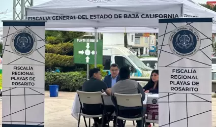 Instalan en playas de rosarito m�dulo "Fiscal�a en tu Comunidad"