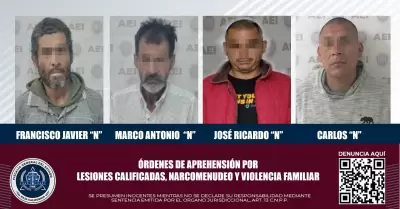 4 sujetos con �rdenes de aprehensi�n