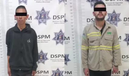 Polic�a Municipal detiene a dos hombres