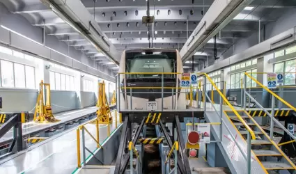 Sale el primer tren de cuatro vagones de la planta de Alstom en Hidalgo.