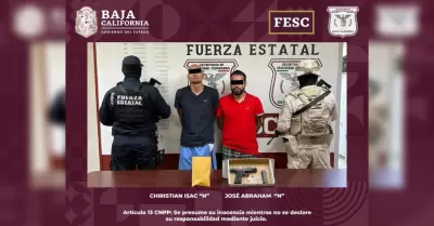 2 individuos con un arma de fuego en Mexicali
