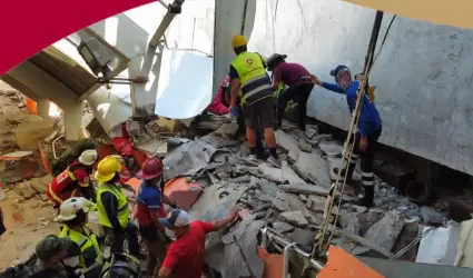Derrumbe del techo del Colegio "Antonio Repiso" en Ciudad Victoria, Tamaulipas